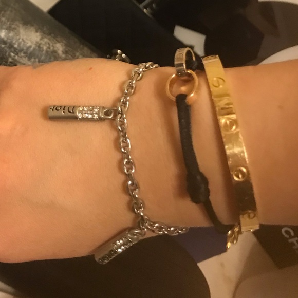 ❤️TRADED❤️Dior silver tone rhinestone bracelet - Picture 3 of 8